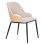 DINING CHAIR DELF FK9617.02 BEIGE FABRIC-BLACK METAL LEGS-WOODEN BACK IN OAK 48x55x76Hcm.