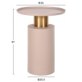 SIDE TABLE PUNJAB FK4239.03 METAL IN ECRU-GOLD/BRASS Φ36x47Hcm.
