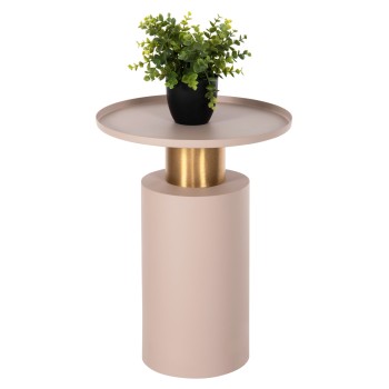SIDE TABLE PUNJAB FK4239.03 METAL IN ECRU-GOLD/BRASS Φ36x47Hcm.