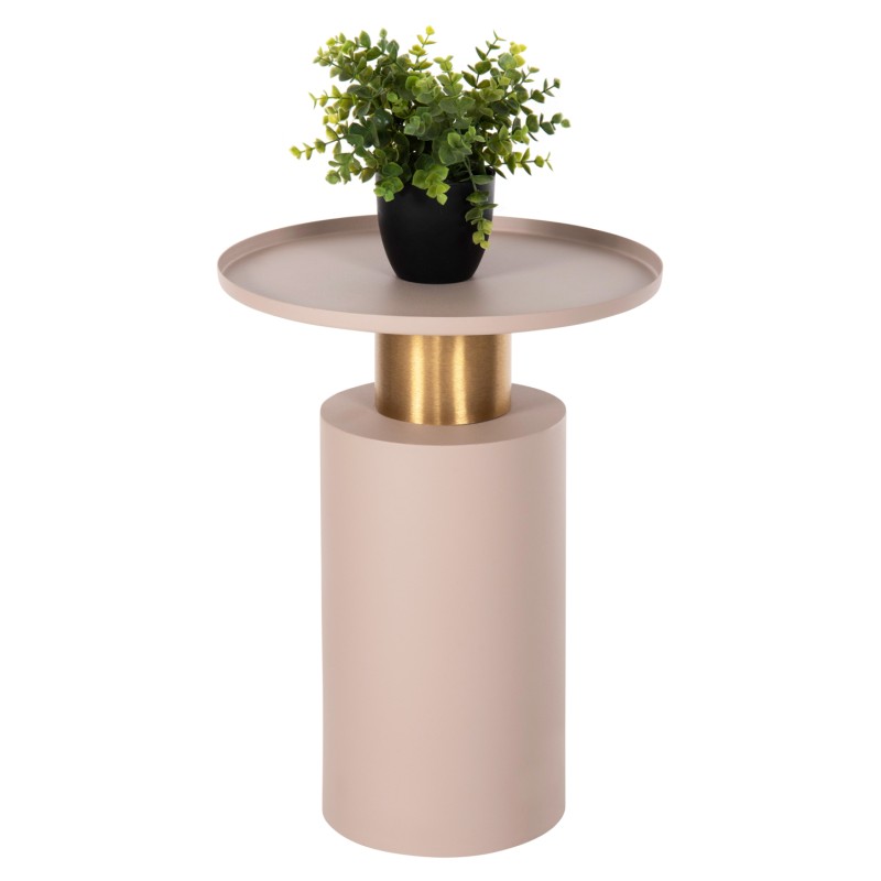 SIDE TABLE PUNJAB FK4239.03 METAL IN ECRU-GOLD/BRASS Φ36x47Hcm.