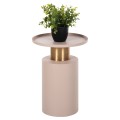SIDE TABLE PUNJAB FK4240.03 METAL IN ECRU-GOLD/BRASS Φ30.5x42Hcm. SIDE TABLE PUNJAB FK4240.03 METAL IN ECRU-GOLD/BRASS Φ30.5x42Hcm.