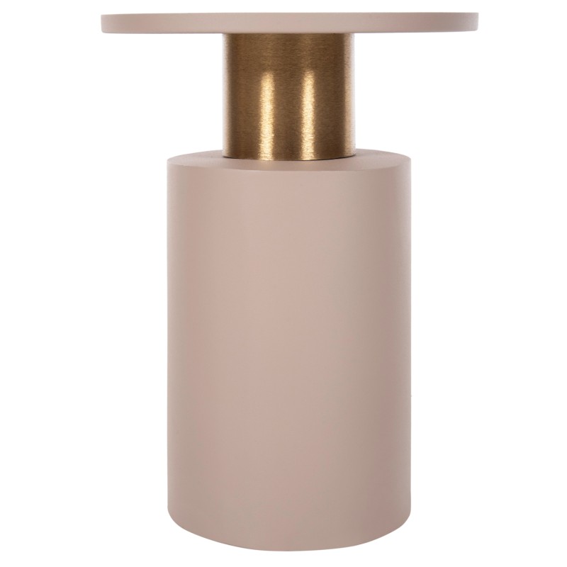 SIDE TABLE PUNJAB FK4240.03 METAL IN ECRU-GOLD/BRASS Φ30.5x42Hcm. SIDE TABLE PUNJAB FK4240.03 METAL IN ECRU-GOLD/BRASS Φ30.5x42Hcm.