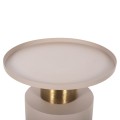 SIDE TABLE PUNJAB FK4240.03 METAL IN ECRU-GOLD/BRASS Φ30.5x42Hcm. SIDE TABLE PUNJAB FK4240.03 METAL IN ECRU-GOLD/BRASS Φ30.5x42Hcm.