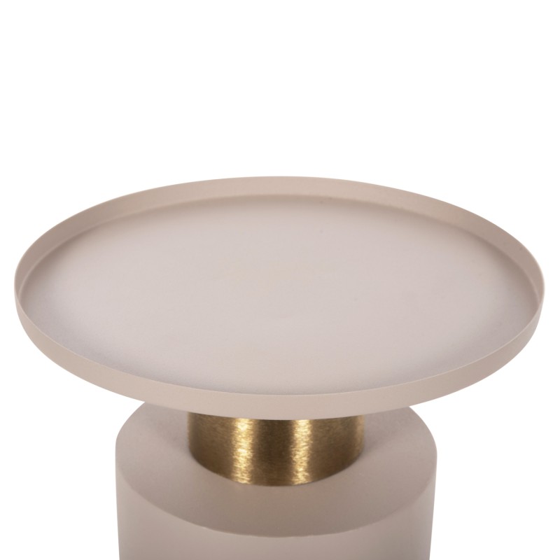 SIDE TABLE PUNJAB FK4240.03 METAL IN ECRU-GOLD/BRASS Φ30.5x42Hcm. SIDE TABLE PUNJAB FK4240.03 METAL IN ECRU-GOLD/BRASS Φ30.5x42Hcm.