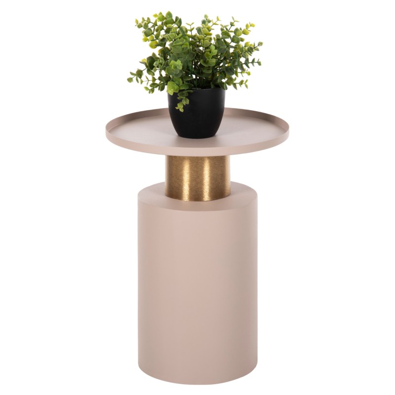 SIDE TABLE PUNJAB FK4240.03 METAL IN ECRU-GOLD/BRASS Φ30.5x42Hcm. SIDE TABLE PUNJAB FK4240.03 METAL IN ECRU-GOLD/BRASS Φ30.5x42Hcm.