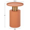SIDE TABLE PUNJAB FK4240.08 METAL IN ORANGE-GOLD/BRASS Φ30.5x42Hcm.