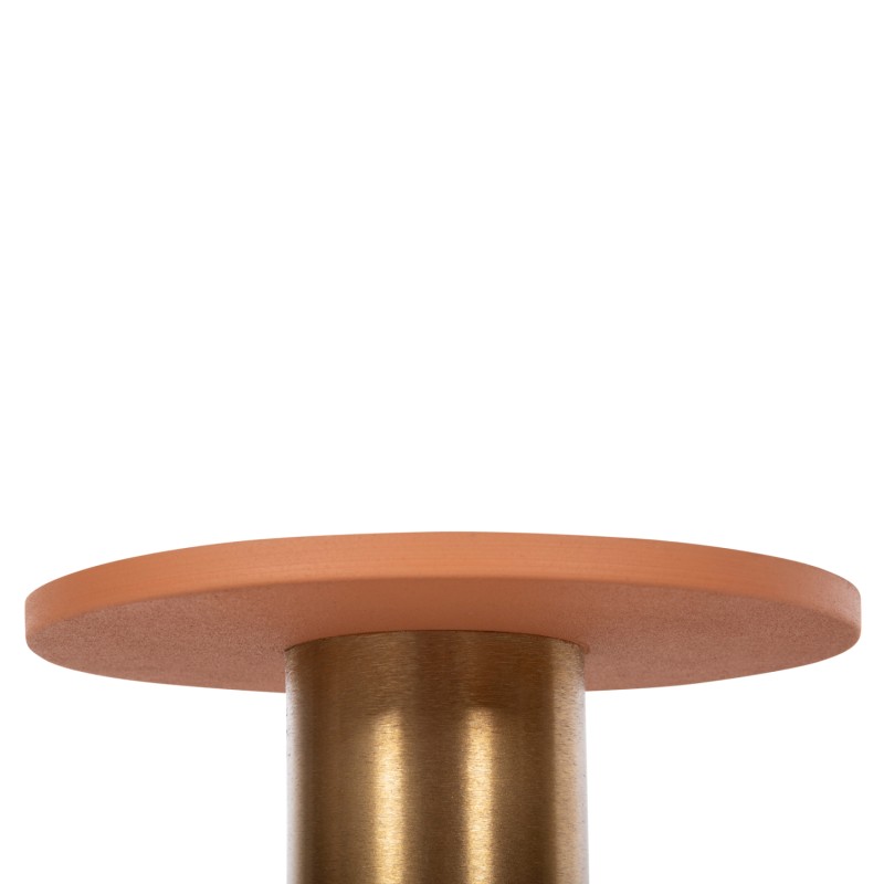 SIDE TABLE PUNJAB FK4240.08 METAL IN ORANGE-GOLD/BRASS Φ30.5x42Hcm.