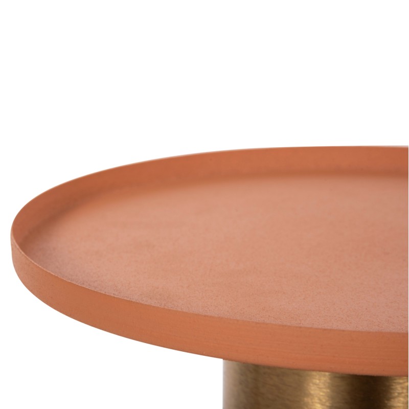 SIDE TABLE PUNJAB FK4240.08 METAL IN ORANGE-GOLD/BRASS Φ30.5x42Hcm.