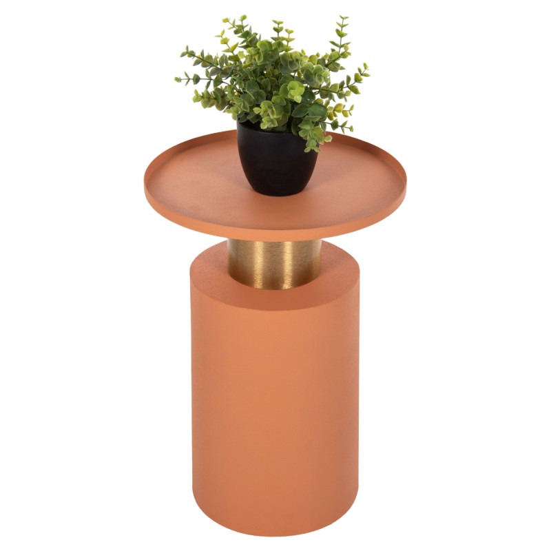 SIDE TABLE PUNJAB FK4240.08 METAL IN ORANGE-GOLD/BRASS Φ30.5x42Hcm.