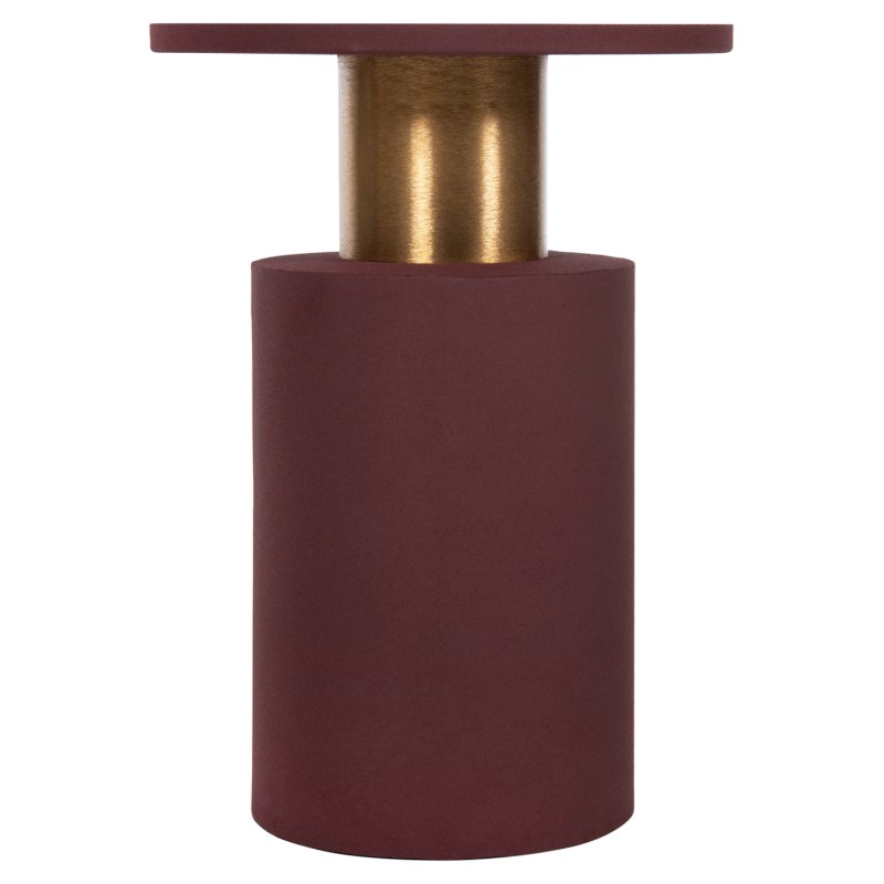 SIDE TABLE PUNJAB FK4240.06 METAL IN BRICK-RED-GOLD/BRASS Φ30.5x42Hcm. SIDE TABLE PUNJAB FK4240.06 METAL IN BRICK-RED-GOLD/BRASS Φ30.5x42Hcm.