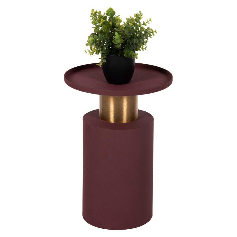 SIDE TABLE PUNJAB FK4240.06 METAL IN BRICK-RED-GOLD/BRASS Φ30.5x42Hcm. SIDE TABLE PUNJAB FK4240.06 METAL IN BRICK-RED-GOLD/BRASS Φ30.5x42Hcm.