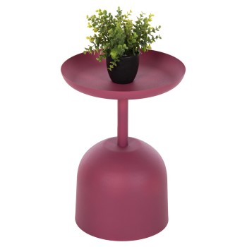 SIDE TABLE ROUND DELBEL FK4262.06 METAL IN PINK Φ36x49Hcm.