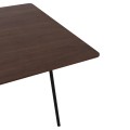 DINING TABLE SQUARE TRENK FK9614.02 MDF WITH OAK VENEER IN WALNUT-BLACK METAL LEGS 120x120x75Hcm.