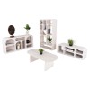 LIVING ROOM 4PCS SET HANDYR FK11947 SOLID MANGO WOOD IN WHITE