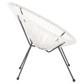 ARMCHAIR OUTDOOR NEST-TYPE ACAPULCO FK5872.12 BLACK METAL-SYNTHETIC RATTAN IN WHITE 71x72x80Hcm. ARMCHAIR OUTDOOR NEST-TYPE ACAPULCO FK5872.12 BLACK METAL-SYNTHETIC RATTAN IN WHITE 71x72x80Hcm.