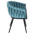 CHAIR LUANDA FK8741.05 TURQUOISE VELVET-BLACK METALLIC LEGS 62x54x79Hcm. CHAIR LUANDA FK8741.05 TURQUOISE VELVET-BLACK METALLIC LEGS 62x54x79Hcm.