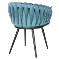 CHAIR LUANDA FK8741.05 TURQUOISE VELVET-BLACK METALLIC LEGS 62x54x79Hcm. CHAIR LUANDA FK8741.05 TURQUOISE VELVET-BLACK METALLIC LEGS 62x54x79Hcm.