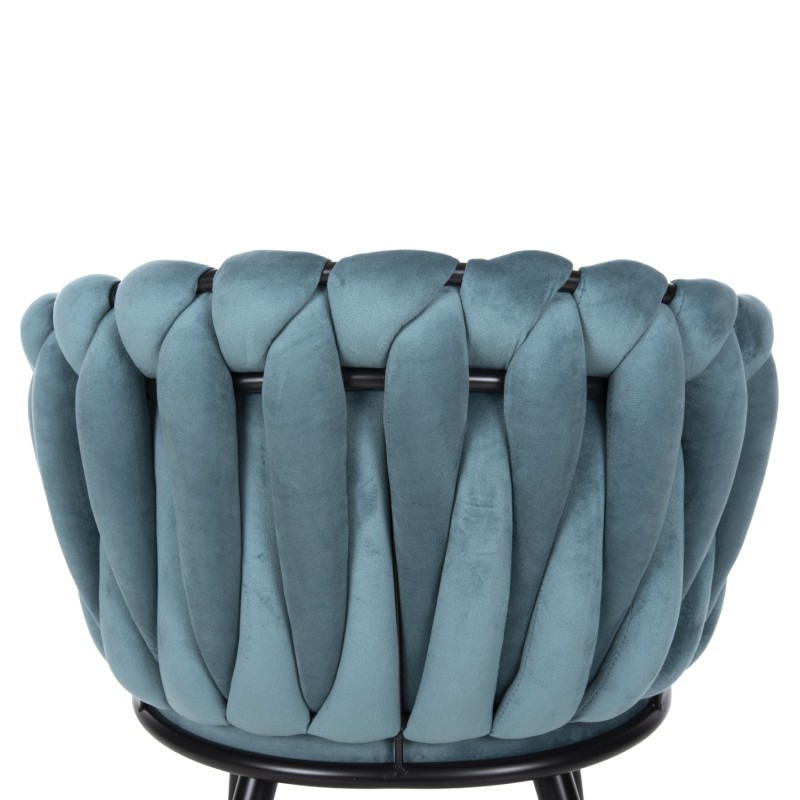 CHAIR LUANDA FK8741.05 TURQUOISE VELVET-BLACK METALLIC LEGS 62x54x79Hcm. CHAIR LUANDA FK8741.05 TURQUOISE VELVET-BLACK METALLIC LEGS 62x54x79Hcm.