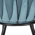 CHAIR LUANDA FK8741.05 TURQUOISE VELVET-BLACK METALLIC LEGS 62x54x79Hcm. CHAIR LUANDA FK8741.05 TURQUOISE VELVET-BLACK METALLIC LEGS 62x54x79Hcm.