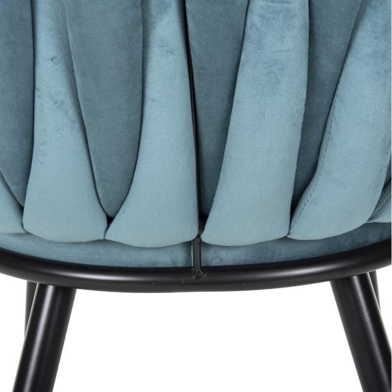 CHAIR LUANDA FK8741.05 TURQUOISE VELVET-BLACK METALLIC LEGS 62x54x79Hcm. CHAIR LUANDA FK8741.05 TURQUOISE VELVET-BLACK METALLIC LEGS 62x54x79Hcm.