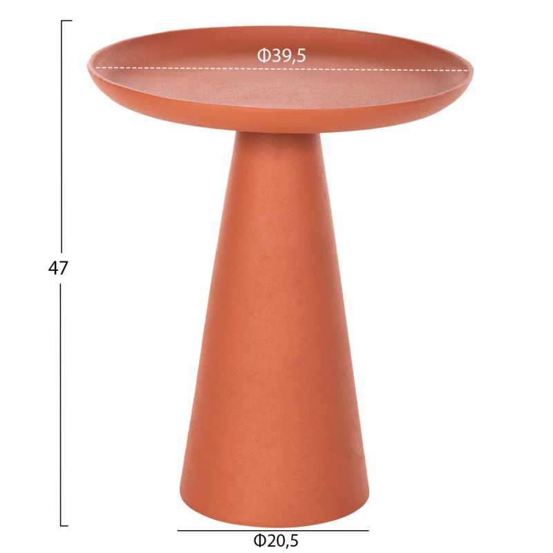 SIDE TABLE DELCON FK4247.06 METAL IN ORANGE Φ39,5x47Hcm. SIDE TABLE DELCON FK4247.06 METAL IN ORANGE Φ39,5x47Hcm.