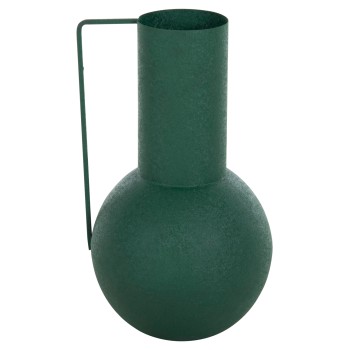 DECORATIVE VASE FLAGON FK4260.03 METAL IN GREEN Φ26x45Hcm.