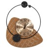 WALL CLOCK FK4204 METAL IN GOLD WITH BLACK POINTERS 50x63cm.