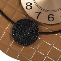 WALL CLOCK FK4204 METAL IN GOLD WITH BLACK POINTERS 50x63cm. WALL CLOCK FK4204 METAL IN GOLD WITH BLACK POINTERS 50x63cm.