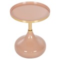 SIDE TABLE ROUND UTRI FK4384.10 METAL IN WARM PINK-BEIGE Φ35,5x44,5Hcm. SIDE TABLE ROUND UTRI FK4384.10 METAL IN WARM PINK-BEIGE Φ35,5x44,5Hcm.