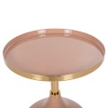 SIDE TABLE ROUND UTRI FK4384.10 METAL IN WARM PINK-BEIGE Φ35,5x44,5Hcm. SIDE TABLE ROUND UTRI FK4384.10 METAL IN WARM PINK-BEIGE Φ35,5x44,5Hcm.