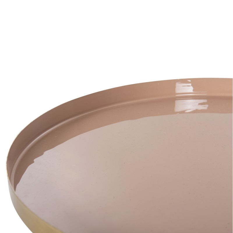 SIDE TABLE ROUND UTRI FK4384.10 METAL IN WARM PINK-BEIGE Φ35,5x44,5Hcm. SIDE TABLE ROUND UTRI FK4384.10 METAL IN WARM PINK-BEIGE Φ35,5x44,5Hcm.