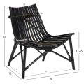CHAIR FOR OUTDOORS CELLION FK9812.02 RATTAN POLES IN BLACK COLOR 76x72x83Hcm. CHAIR FOR OUTDOORS CELLION FK9812.02 RATTAN POLES IN BLACK COLOR 76x72x83Hcm.