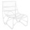 ARMCHAIR GRINN FK9815.03 RATTAN RODS IN WHITE COLOR 56.5x73.5x79.5H cm.