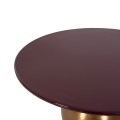 SIDE TABLE PATNA FK4234.06 METAL IN MAROON-GOLD Φ46x51,5Hcm.