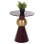 SIDE TABLE PATNA FK4234.06 METAL IN MAROON-GOLD Φ46x51,5Hcm.