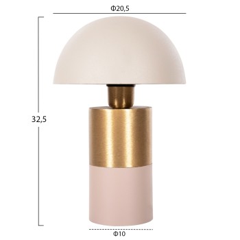TABLE LAMP PUNE FK4245.10 METAL IN BEIGE-GOLD Φ20,5x32,5Hcm. TABLE LAMP PUNE FK4245.10 METAL IN BEIGE-GOLD Φ20,5x32,5Hcm.