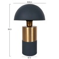TABLE LAMP PUNE FK4245.05 METAL IN ANTHRACITE BLUE-GOLD Φ20,5x32,5Hcm. TABLE LAMP PUNE FK4245.05 METAL IN ANTHRACITE BLUE-GOLD Φ20,5x32,5Hcm.