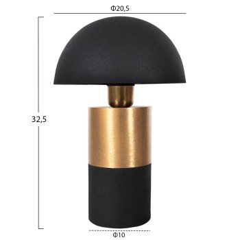TABLE LAMP PUNE FK4245.04 METAL IN BLACK-GOLD Φ20,5x32,5Hcm.