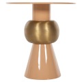 SIDE TABLE PATNA FK4235.08 METAL IN WARM PINK(SALMON)-GOLD Φ40,5x43Hcm.