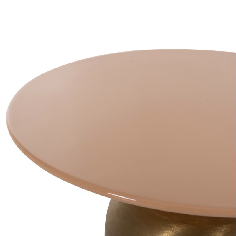 SIDE TABLE PATNA FK4235.08 METAL IN WARM PINK(SALMON)-GOLD Φ40,5x43Hcm.