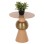 SIDE TABLE PATNA FK4235.08 METAL IN WARM PINK(SALMON)-GOLD Φ40,5x43Hcm.