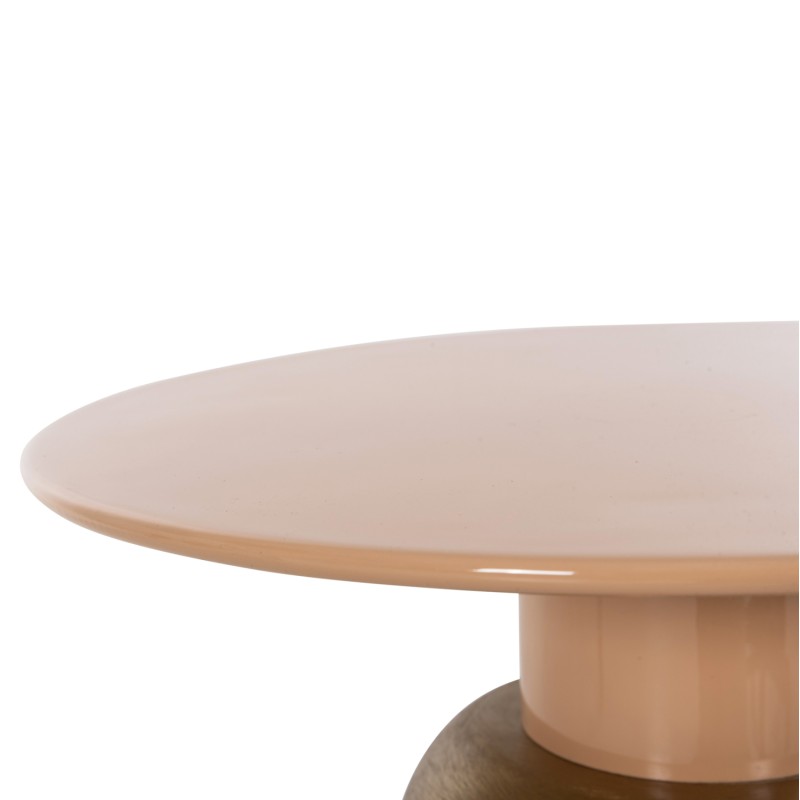 SIDE TABLE PATNA FK4235.08 METAL IN WARM PINK(SALMON)-GOLD Φ40,5x43Hcm.