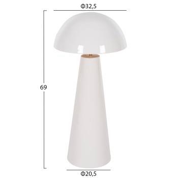 TABLE LAMP SMUSH FK4258.03 METAL IN WHITE-ROTATING CAP Φ32,5x69Hcm.