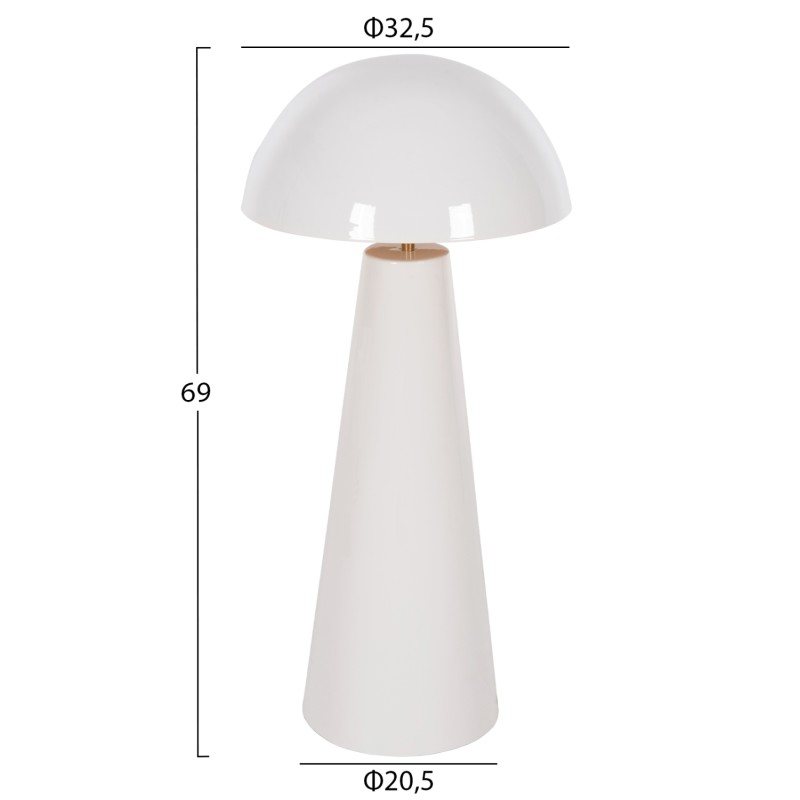 TABLE LAMP SMUSH FK4258.03 METAL IN WHITE-ROTATING CAP Φ32,5x69Hcm. TABLE LAMP SMUSH FK4258.03 METAL IN WHITE-ROTATING CAP Φ32,5x69Hcm.