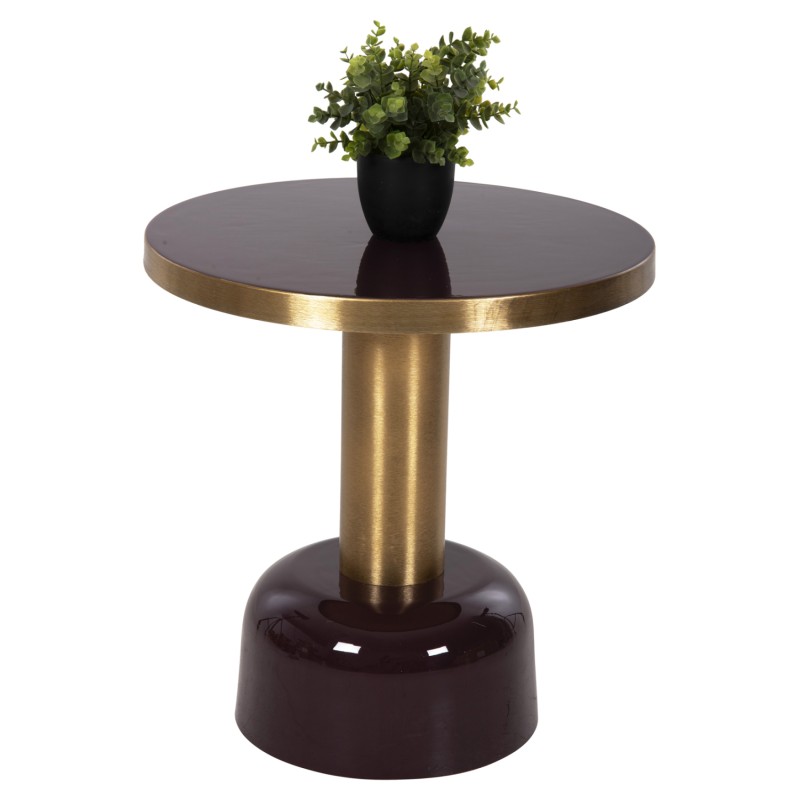SIDE TABLE ERODE FK4242.06 METAL IN CHERRY RED-GOLD Φ50,5x52,5Hcm. SIDE TABLE ERODE FK4242.06 METAL IN CHERRY RED-GOLD Φ50,5x52,5Hcm.