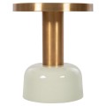 SIDE TABLE ERODE FK4243.07 METAL IN LIGHT GREEN-GOLD Φ40,5x48Hcm. SIDE TABLE ERODE FK4243.07 METAL IN LIGHT GREEN-GOLD Φ40,5x48Hcm.