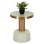 SIDE TABLE ERODE FK4243.07 METAL IN LIGHT GREEN-GOLD Φ40,5x48Hcm.
