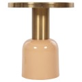 SIDE TABLE ERODE FK4249.08 METAL IN WARM PINK-GOLD-BEIGE Φ40,5x45,5Hcm.