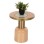 SIDE TABLE ERODE FK4249.08 METAL IN WARM PINK-GOLD-BEIGE Φ40,5x45,5Hcm.