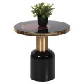 SIDE TABLE ERODE FK4248.01 METAL IN BLACK-GOLD-CHERRY RED Φ50,5x50Hcm.
